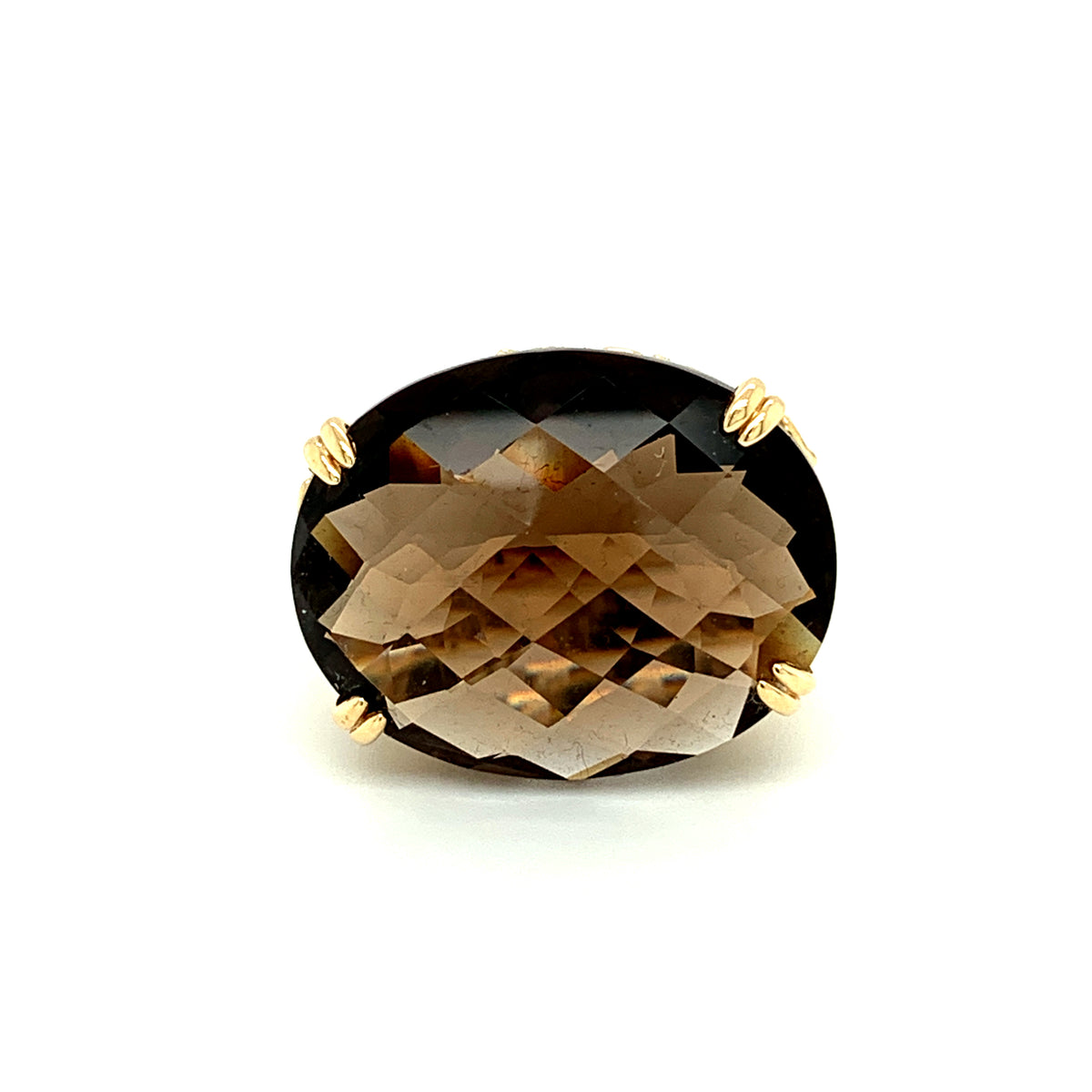 Smoky Topaz East West Ring