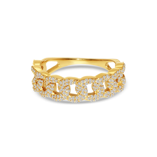 LORI Diamond Cuban Link Ring