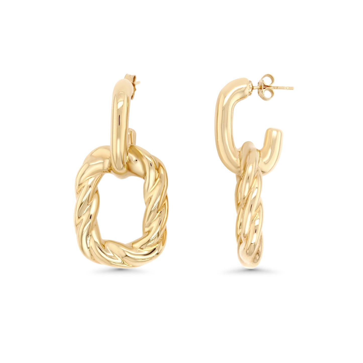 NAZ Twisted Dangle Hook Earrings