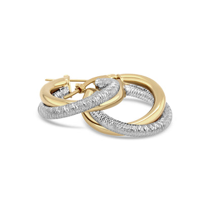 PARI Gold Twisted Hoop Earrings