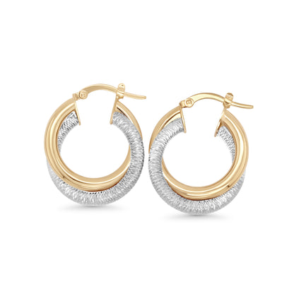 PARI Gold Twisted Hoop Earrings