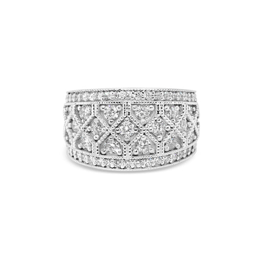 LEA Cross Hatch Diamond Ring