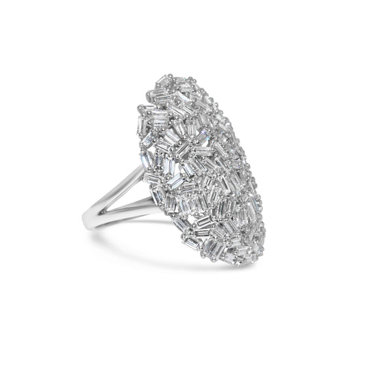 KNAR Cluster Baguette Ring