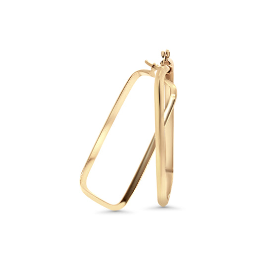 VANA Yellow Gold Rectangle Earrings