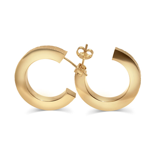 ZVART Yellow Gold Open Hoop Earrings