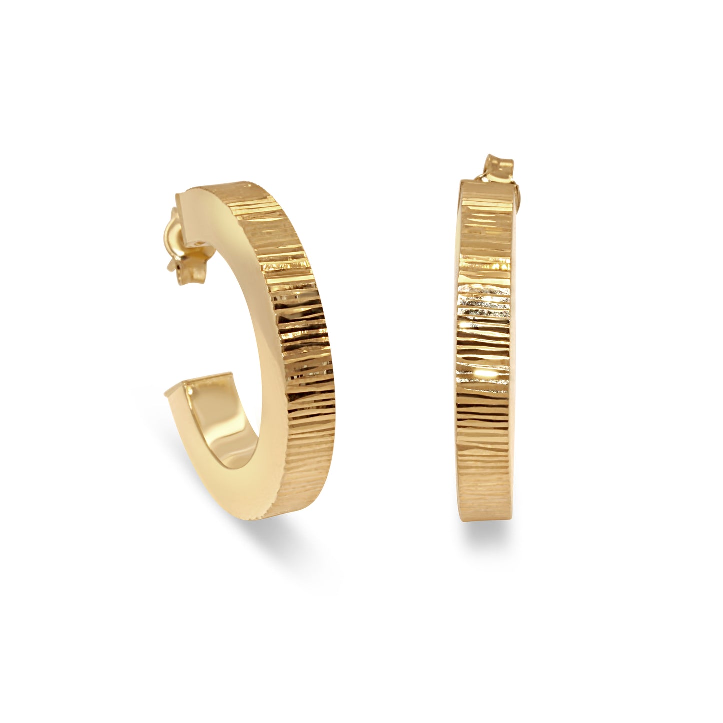 ZVART Yellow Gold Open Hoop Earrings