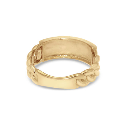 DVIN Cuban Link Yellow Gold Ring