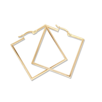 LARA Flat Square Hoop Earrings