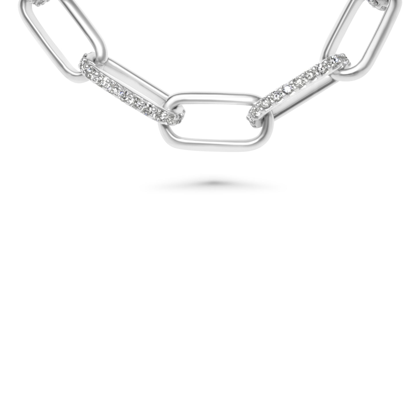 ELLA Diamond Link Paper Clip Necklace