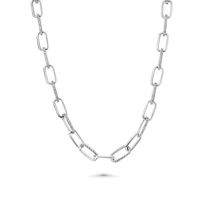 ELLA Diamond Link Paper Clip Necklace