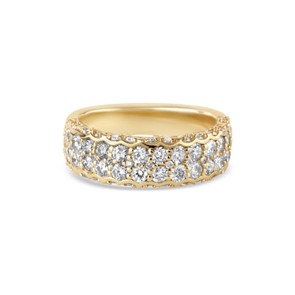 LINA Wide Band Diamond Ring