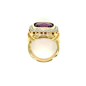 Amethyst Two Tone Ring