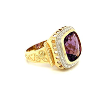 Load image into Gallery viewer, Amethyst Two Tone Ring