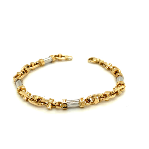 Chain Two Tone Gold Bracelet