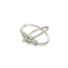 Load image into Gallery viewer, Criss Cross Diamond Ring White Gold