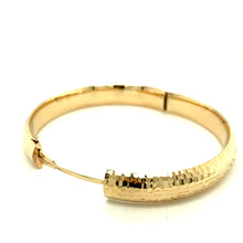 Load image into Gallery viewer, Hammered Gold Bangle