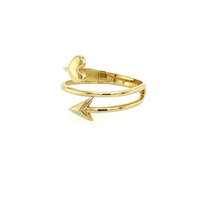 Heart Arrow Gold Ring