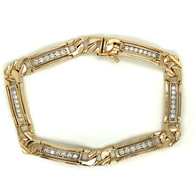 Load image into Gallery viewer, Diamond and Cuban Link Alternate Bracelet