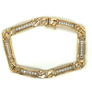 Diamond and Cuban Link Alternate Bracelet