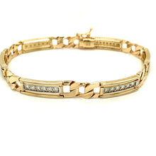 Load image into Gallery viewer, Diamond and Cuban Link Alternate Bracelet