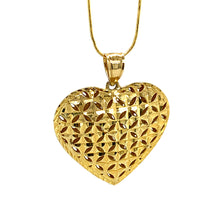 Load image into Gallery viewer, Puffed Gold Heart Pendant