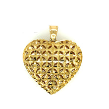 Load image into Gallery viewer, Puffed Gold Heart Pendant