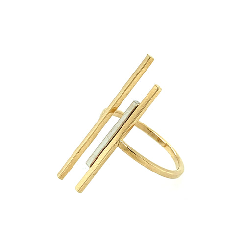 Two Tone Bar Ring