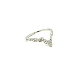 Load image into Gallery viewer, V Shaped Diamond Ring White Gold