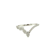 Load image into Gallery viewer, V Shaped Diamond Ring White Gold