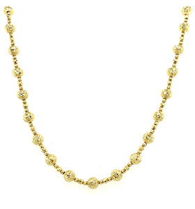 Yellow Gold Ball Necklace