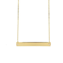 Load image into Gallery viewer, Yellow Gold Bar Necklace